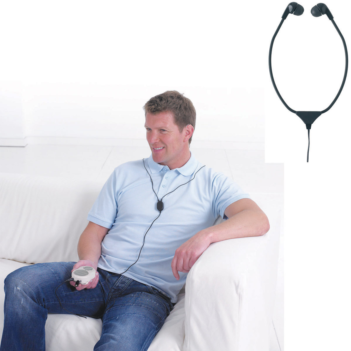 Crescendo 60/8 Sound Amplification System: Headset & Hearing Neck loop