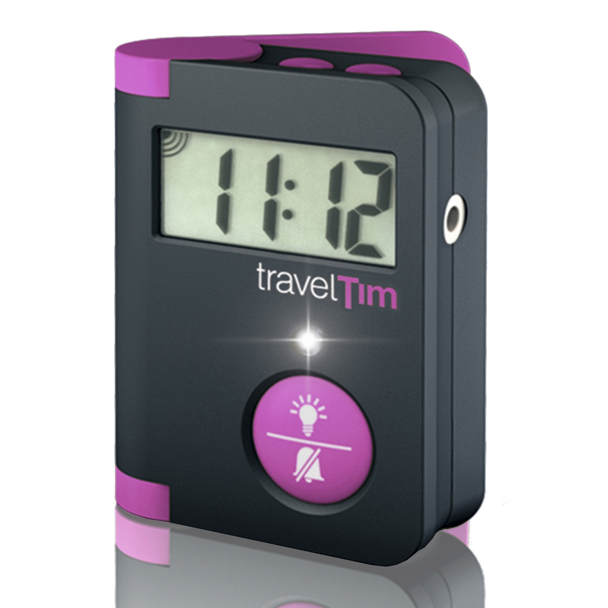 TravelTim Portable Alarm Clock Pink