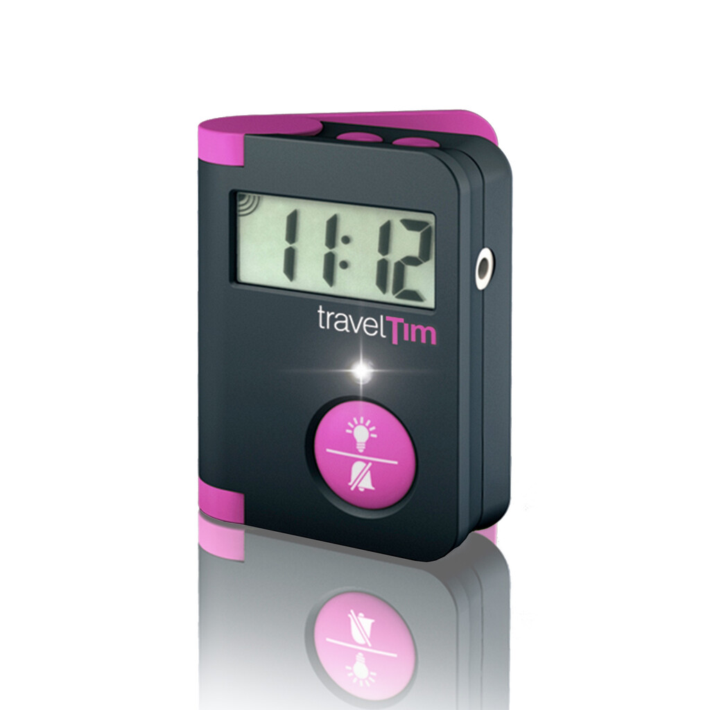 TravelTim Portable Alarm Clock Pink